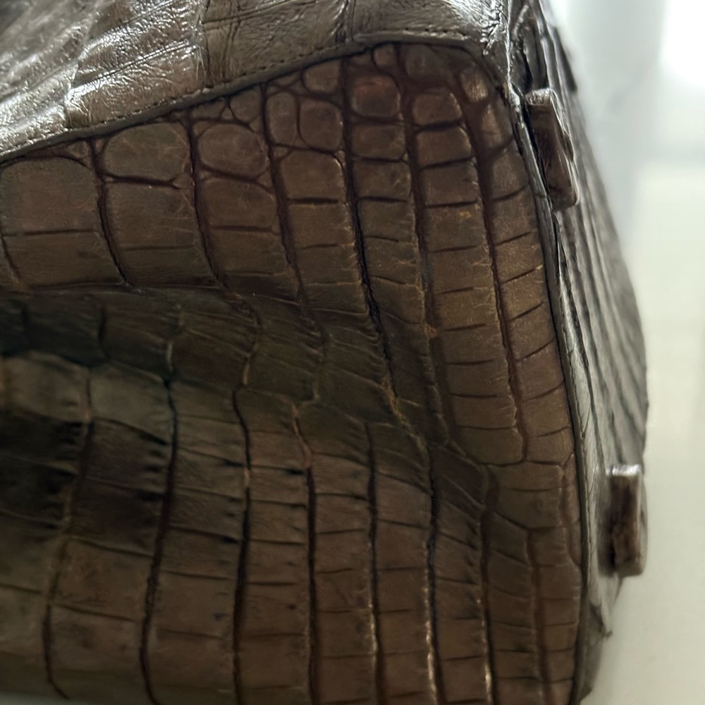 Nancy Gonzalez Brown Leather Satchel Timeless Design - Picture 5 of 11